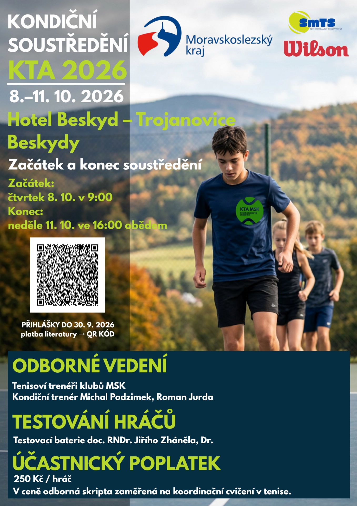 Kondiční soustředění KTA 2026 - plakát